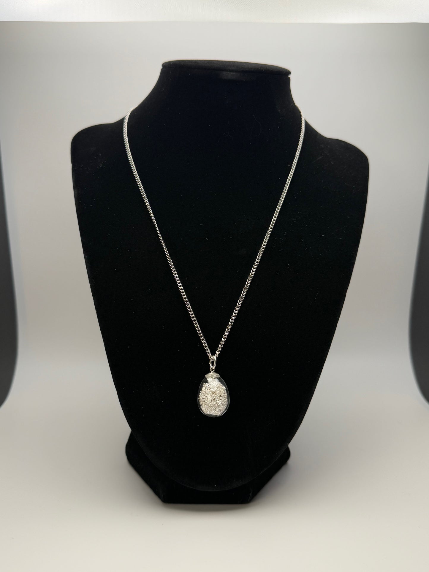 TALISMAN TEARDROP PENDANT FILLED WITH 6(g) of PURE .999 SILVER CRYSTAL