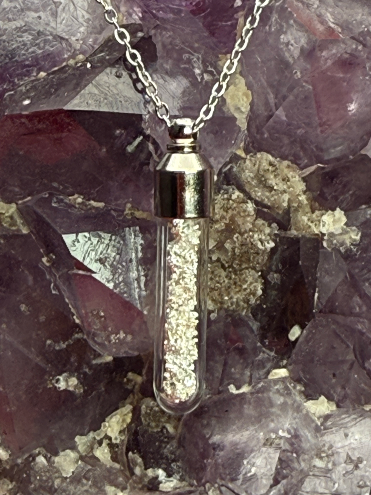 SILVER VIAL TALISMAN PENDANT