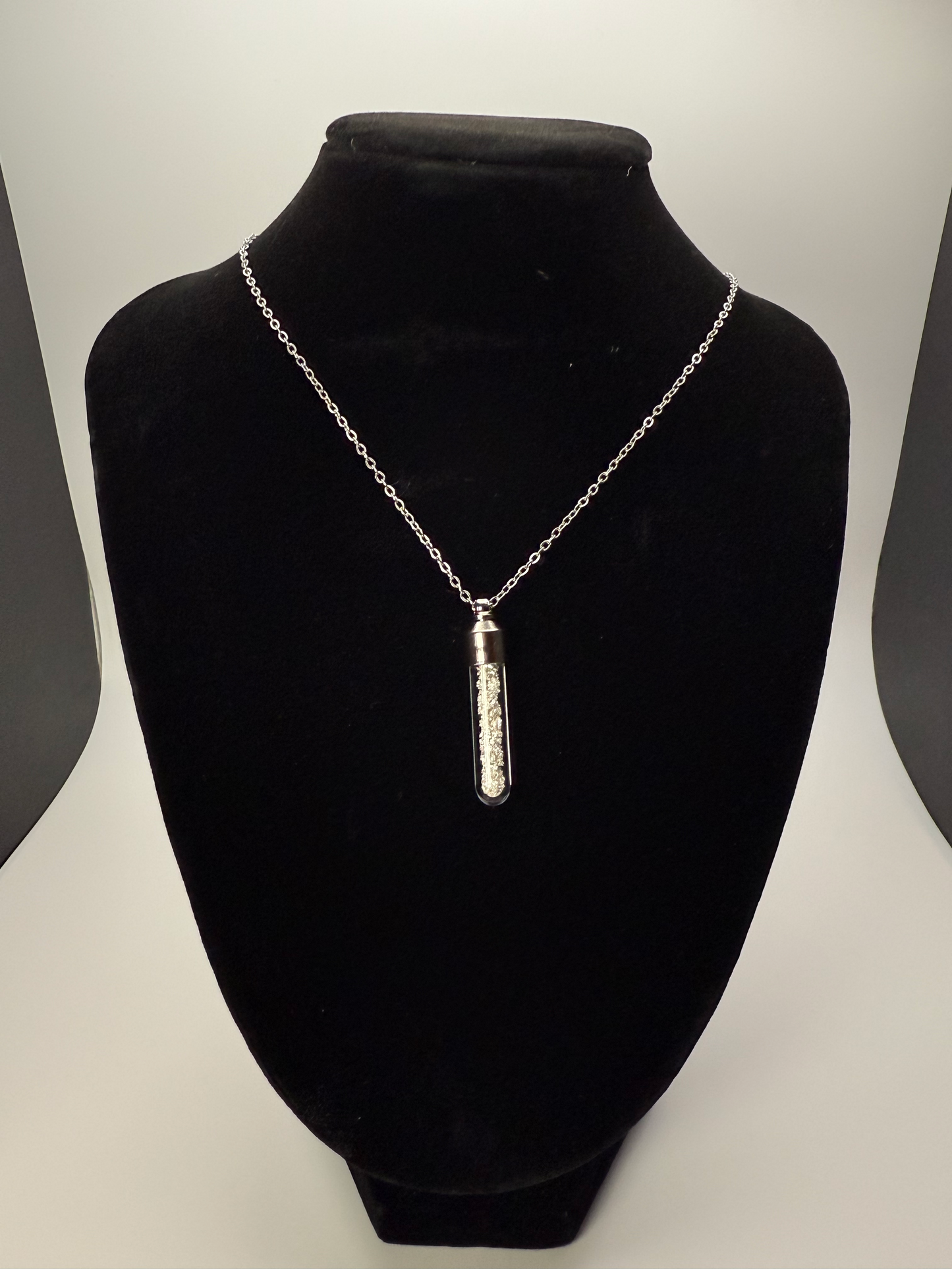 SILVER VIAL TALISMAN PENDANT