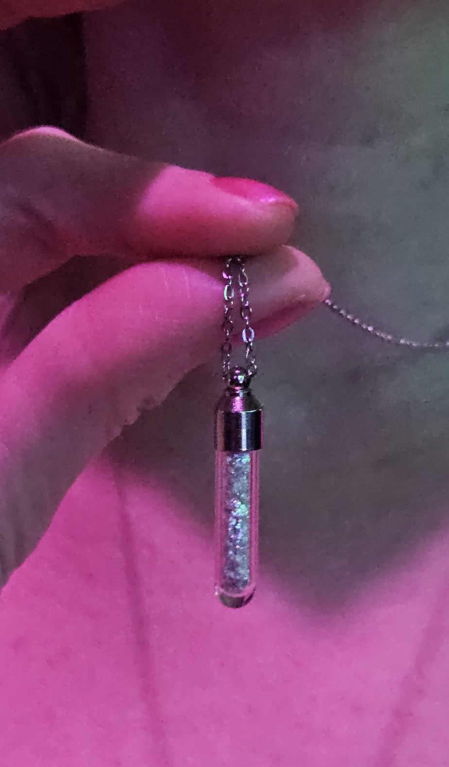SILVER VIAL TALISMAN PENDANT