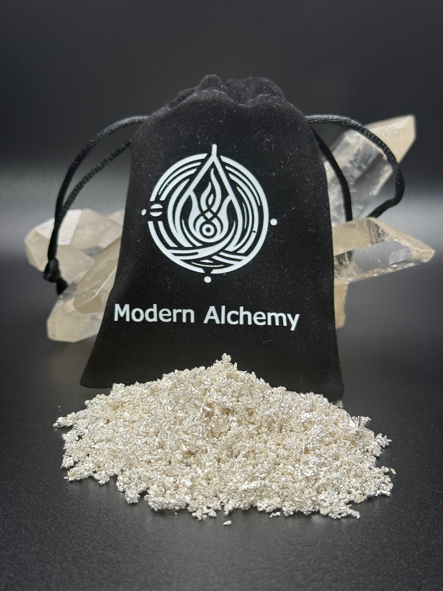 SILVER CRYSTAL TALISMAN POUCH .999