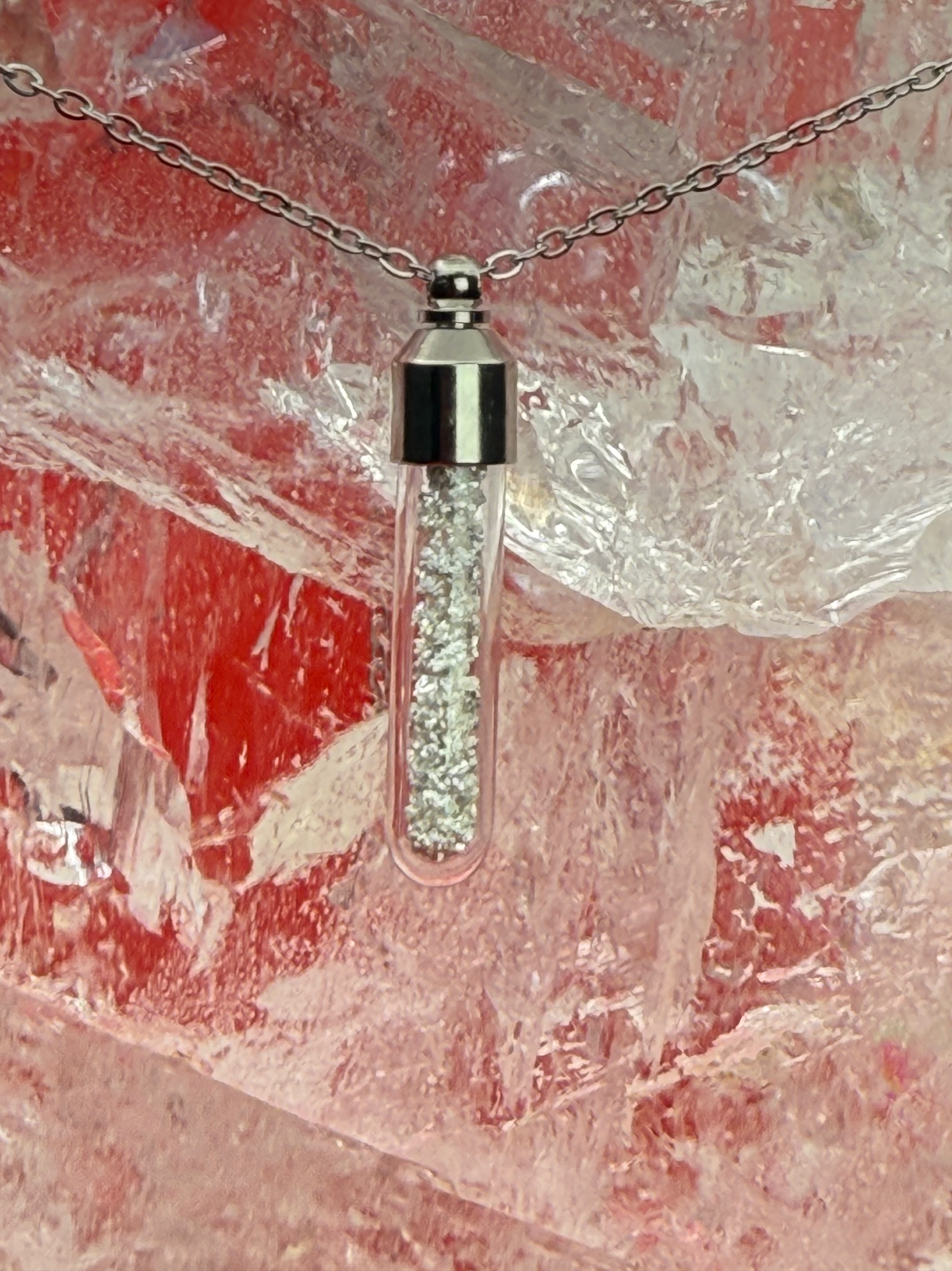 SILVER VIAL TALISMAN PENDANT