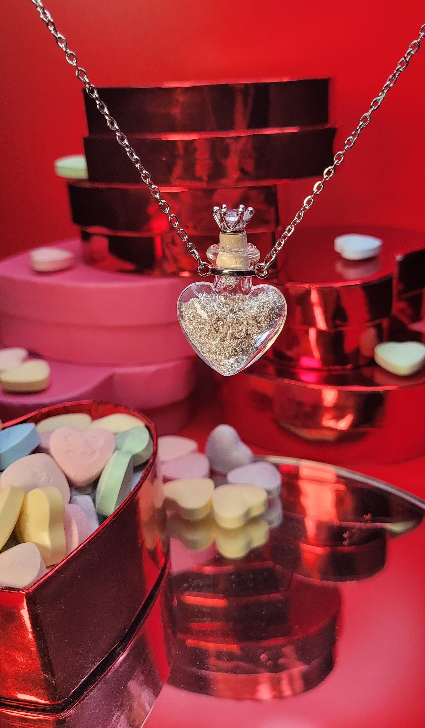 Pure Love in Silver – .999 Fine Silver Crystal Heart Pendant | Valentine’s Gift